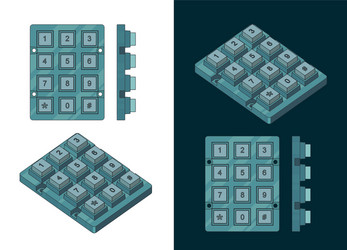 Numeric Keypad Color Scheme vector image