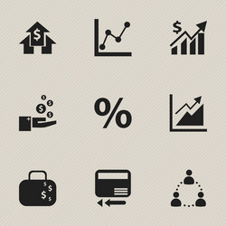 set of 9 editable logical icons includes symbols vector image