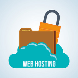 Web hosting design data center icon isolate vector