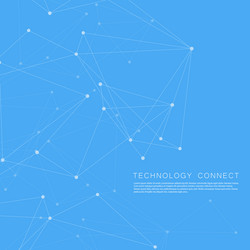 Abstract polygonal background with connecting dots vector