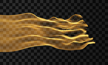 array with dynamic emitted particles water splash vector image