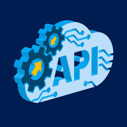 cloud api application programming interface vector