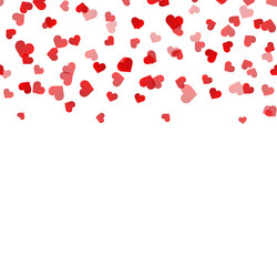 concept of valentines day card with falling red vector image