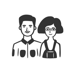 couple man and woman vector