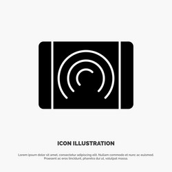 Interaction user touch interface solid black vector