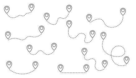location pointers path vector image