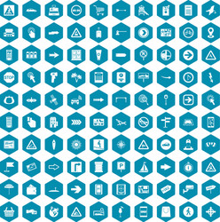 100 pointers icons sapphirine violet vector