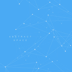 Abstract polygonal background with connecting dots vector