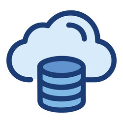 cloud storage database server backup vector image
