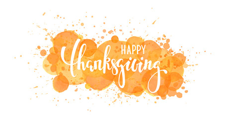 happy thanksgiving hand drawn calligraphy Vector Image
