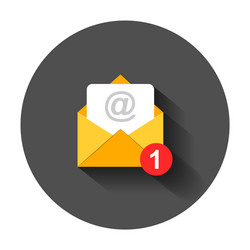 Mail envelope icon in flat style email message vector