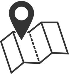 Map pointer icon gps location symbol flat design vector