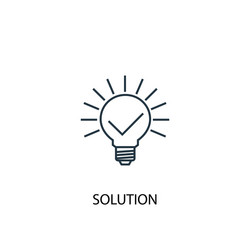 Solution concept line icon simple element vector