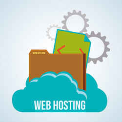 web hosting design data center icon isolate vector image