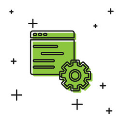 black computer api interface icon isolated vector image