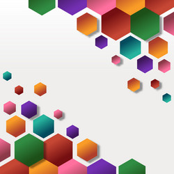 abstract geometric shape hexagon background vector image