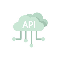 cloud computing connecting through api vector image