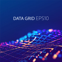 Data Mesh Network Futuristic Background vector image