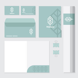 Envelope and bundle mockup set elements vector