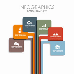 Infographic template can be used for workflow vector