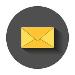 Mail envelope icon in flat style email message vector