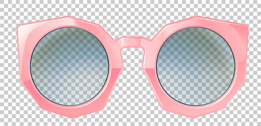 pink plastic sunglasses vector