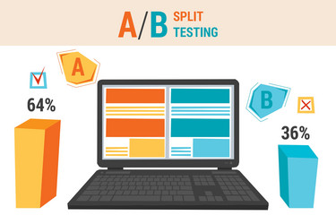 A/B Testing & Split Testing Concepts vector