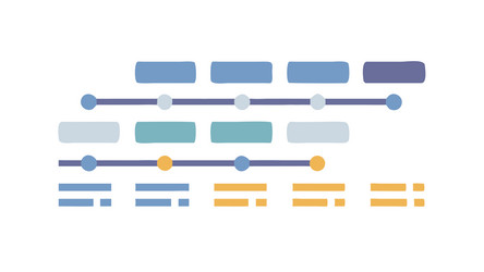abstract data flow and progress bar elements ui vector image