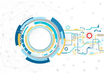 abstract technological background with various vector image