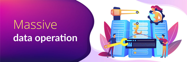 big data engineering concept banner header vector image