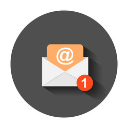 Mail envelope icon in flat style email message vector