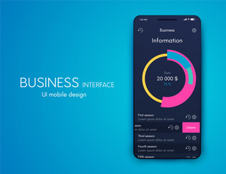 mobile application interface ui design stock vector image