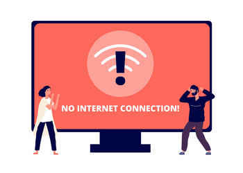No Internet Connection - Error vector image