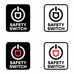 Safety switch information sign vector