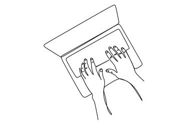 someone working using laptop computer dynamic vector image