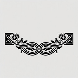 Art Nouveau Floral Border Vector Image