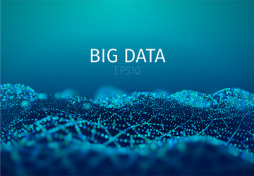 big data abstract background mesh vector image