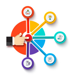 Business Process Button Click vector image