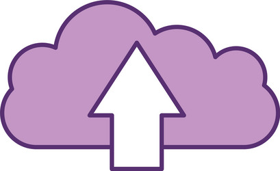 cloud computing with arrow upload vector