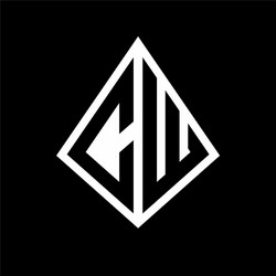 cw logo letters monogram with prisma shape design vector image