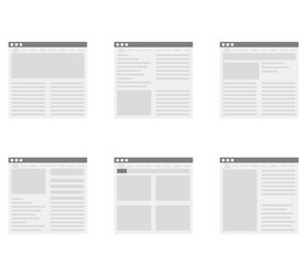 simple web page ui and ux flat design window vector image