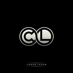 Cl Initial Circle Monogram Logo vector image