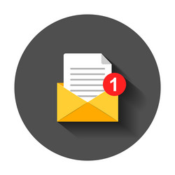 Mail envelope icon in flat style email message vector