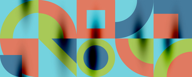 neo memphis geometric pattern with circles vector image