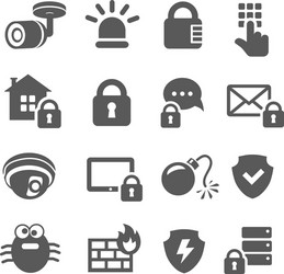 Security Icon Set - Data Protection vector image