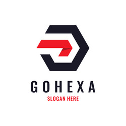 Abstract hexagon logo cube creative Royalty Free Vector