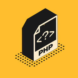 isometric php file document download button vector image