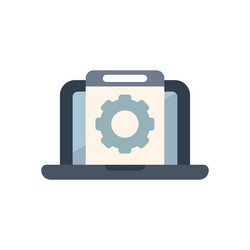 laptop displaying web development project vector image