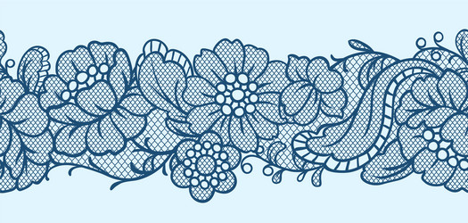 Old lace seamless pattern ornamental border Vector Image