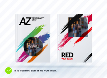 set of artistic abstract design business vector